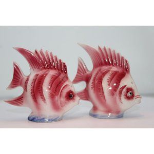 Salt & Pepper Shakers - Pink Angelfish pair